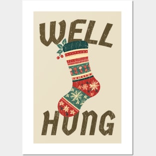 Well Hung - funny christmas Posters and Art